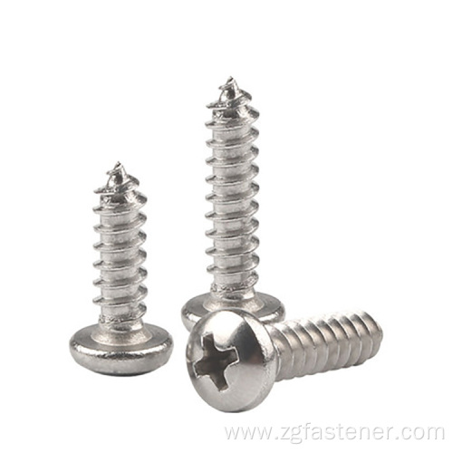 Stainless steel Cross Recessed Pan Head Tapping Screws DIN7981